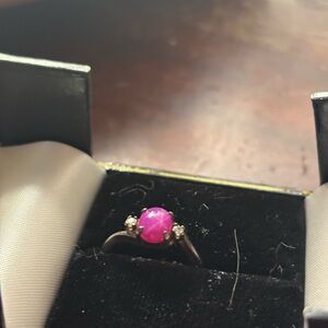 Star Sapphire and Silver Ring